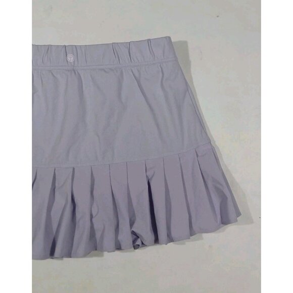 T By Talbots Performance Interlock Pleated Skort Skirt Size Large Purple UPF 50+ - Picture 9 of 10